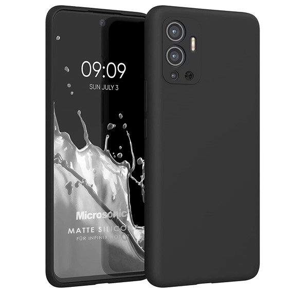 Microsonic Matte Silicone Infinix Hot 12 Kılıf Siyah 1