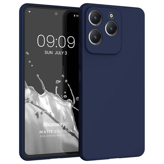 Microsonic Matte Silicone Infinix Hot 40 Pro Kılıf Lacivert 1