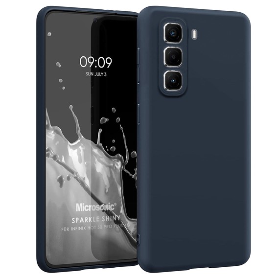 Microsonic Matte Silicone Infinix Hot 50 Pro Plus Kılıf Lacivert 1
