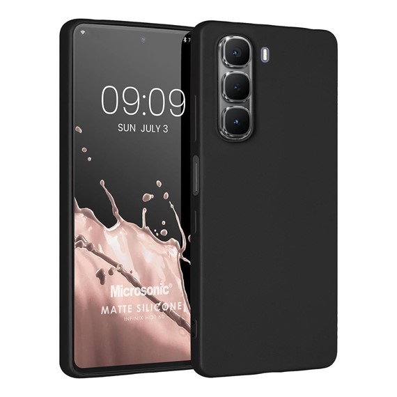 Microsonic Matte Silicone Infinix Hot 60 Kılıf Siyah 1