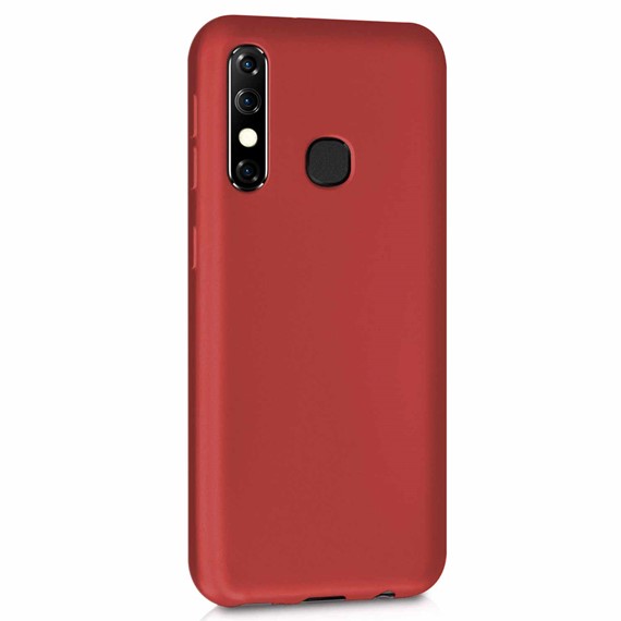 Microsonic Matte Silicone Infinix Hot 8 Kılıf Kırmızı 2