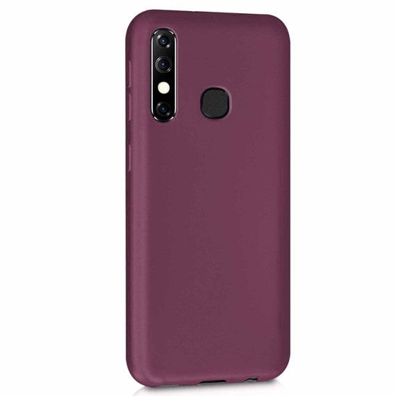 Microsonic Matte Silicone Infinix Hot 8 Kılıf Mor 2