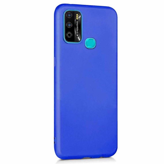 Microsonic Matte Silicone Infinix Hot 9 Kılıf Mavi 2