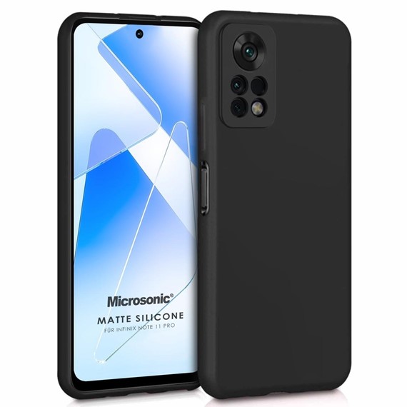 Microsonic Matte Silicone Infinix Note 11 Pro Kılıf Siyah 1