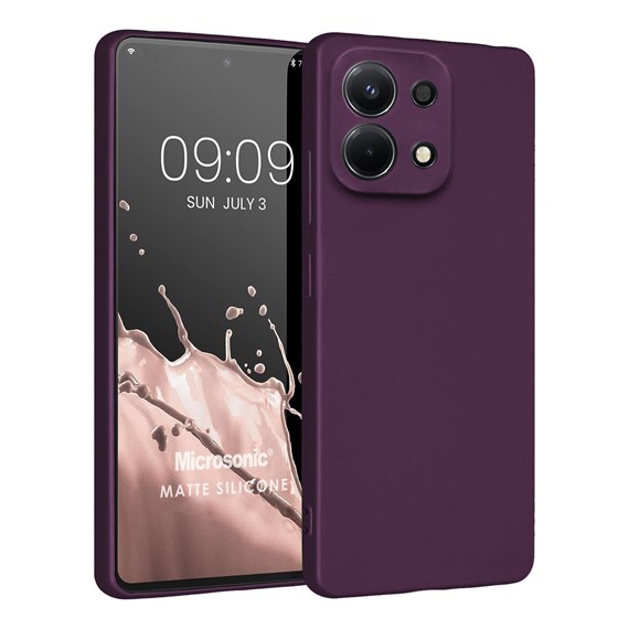 Microsonic Matte Silicone Oppo A6 Pro Kılıf Mor 1