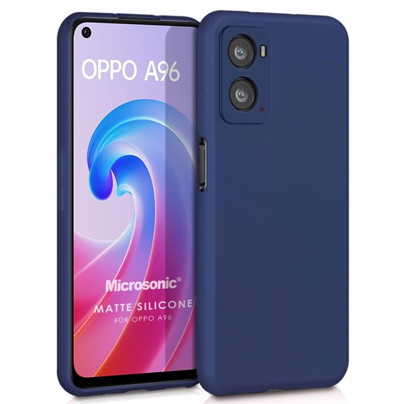 Microsonic Matte Silicone Oppo A76 Kılıf Lacivert 1