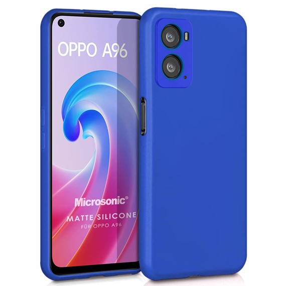 Microsonic Matte Silicone Oppo A76 Kılıf Mavi 1