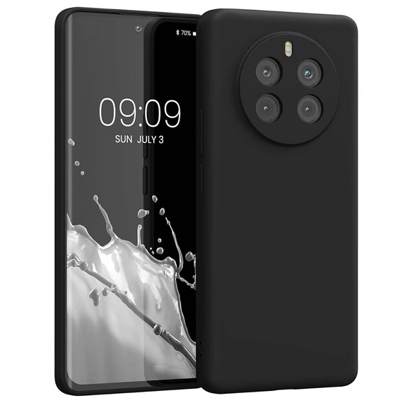 Microsonic Matte Silicone Realme 12 Pro Kılıf Siyah 1