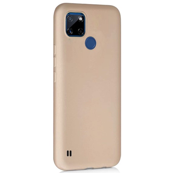 Microsonic Matte Silicone Realme C25Y Kılıf Gold 2