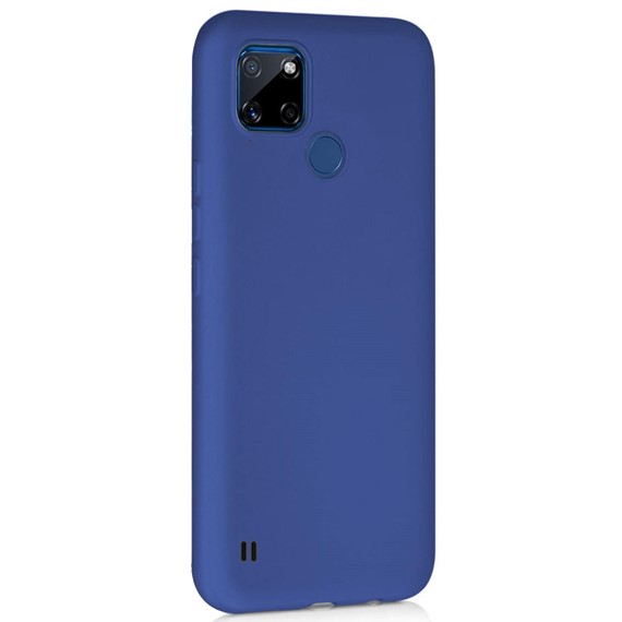 Microsonic Matte Silicone Realme C25Y Kılıf Lacivert 2