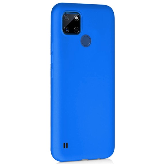 Microsonic Matte Silicone Realme C25Y Kılıf Mavi 2