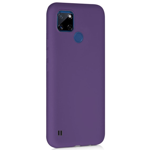 Microsonic Matte Silicone Realme C25Y Kılıf Mor 2