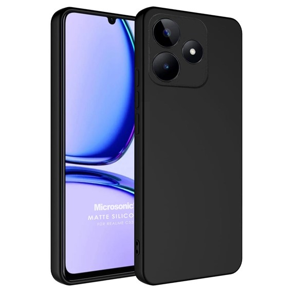 Microsonic Matte Silicone Realme C63 Kılıf Siyah 1
