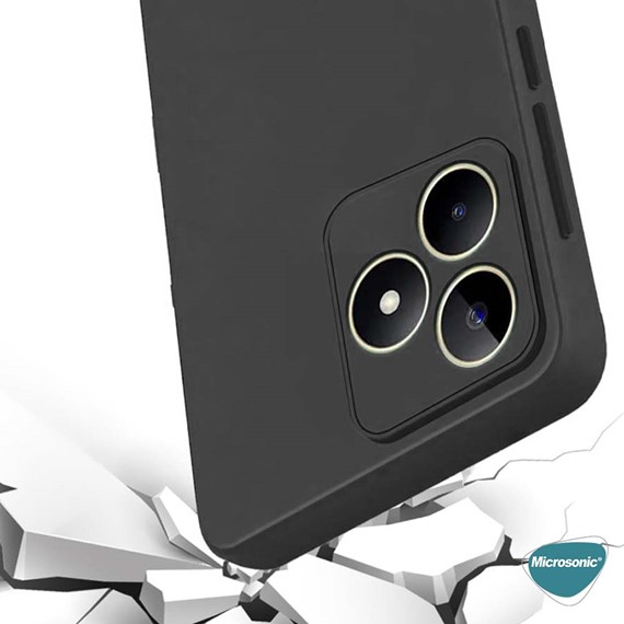 Microsonic Matte Silicone Realme C63 Kılıf Siyah 2