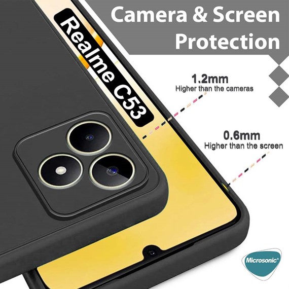 Microsonic Matte Silicone Realme C63 Kılıf Siyah 3