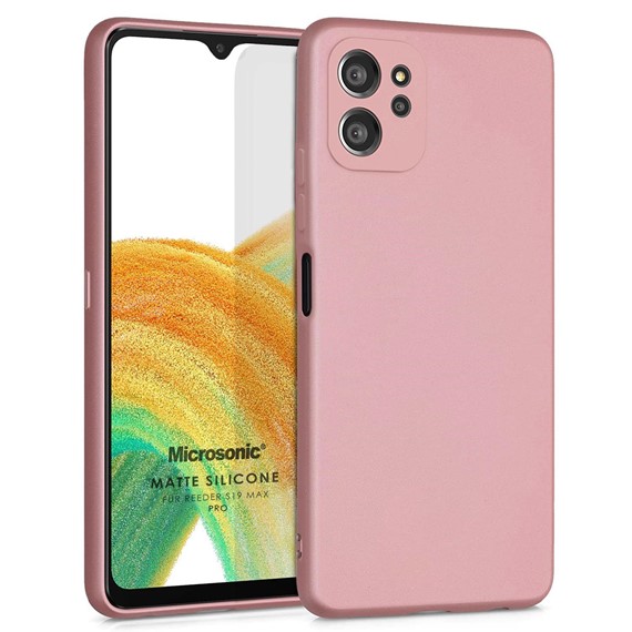 Microsonic Matte Silicone Reeder S19 Max Pro Kılıf Rose Gold 1