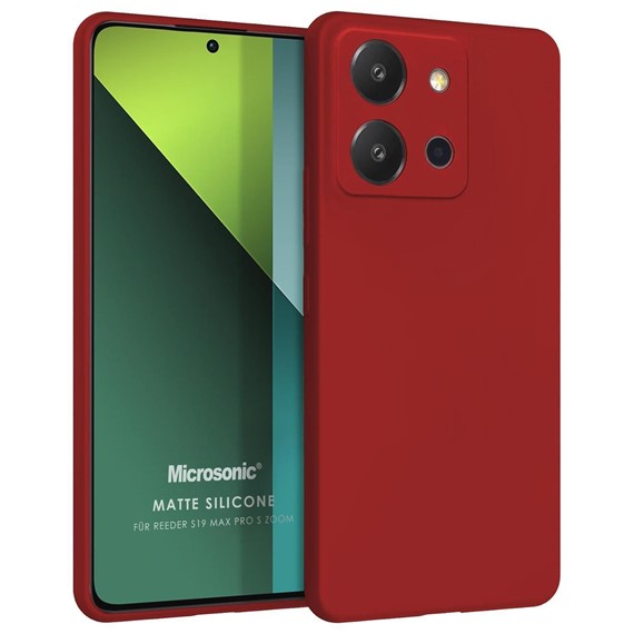 Microsonic Matte Silicone Reeder S19 Max Pro S Zoom Kılıf Kırmızı 1