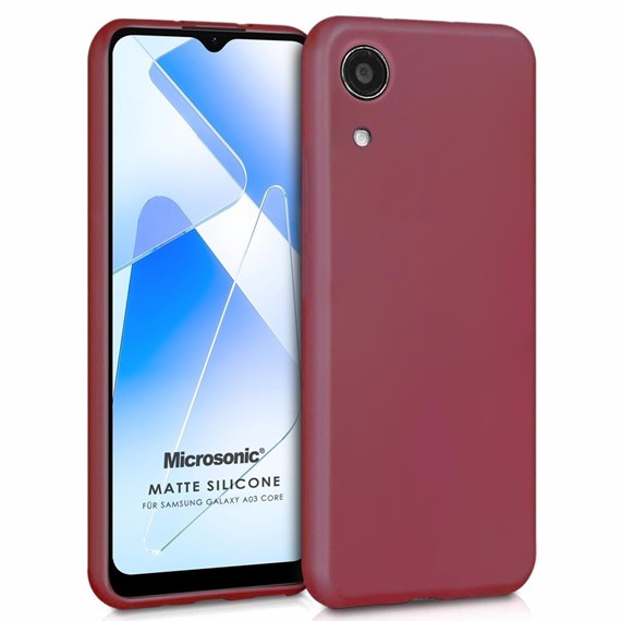 Microsonic Matte Silicone Samsung Galaxy A03 Core Kılıf Mor 1