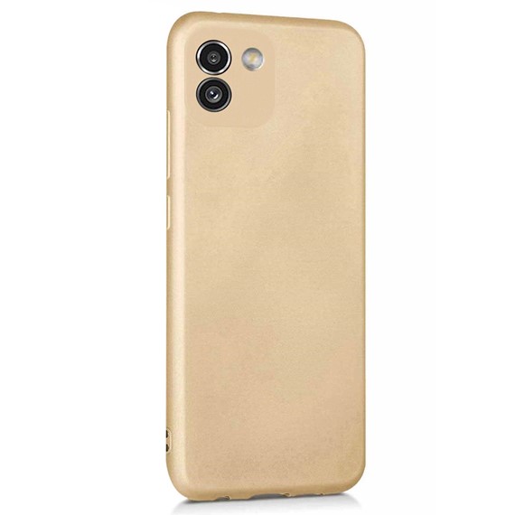 Microsonic Matte Silicone Samsung Galaxy A03 Kılıf Gold 2