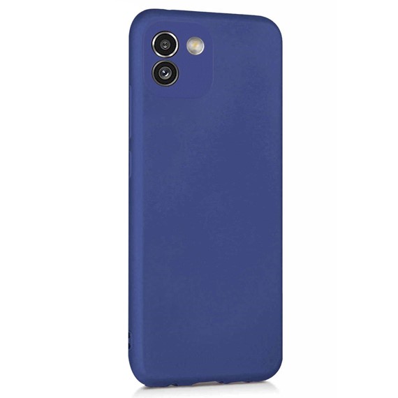 Microsonic Matte Silicone Samsung Galaxy A03 Kılıf Lacivert 2