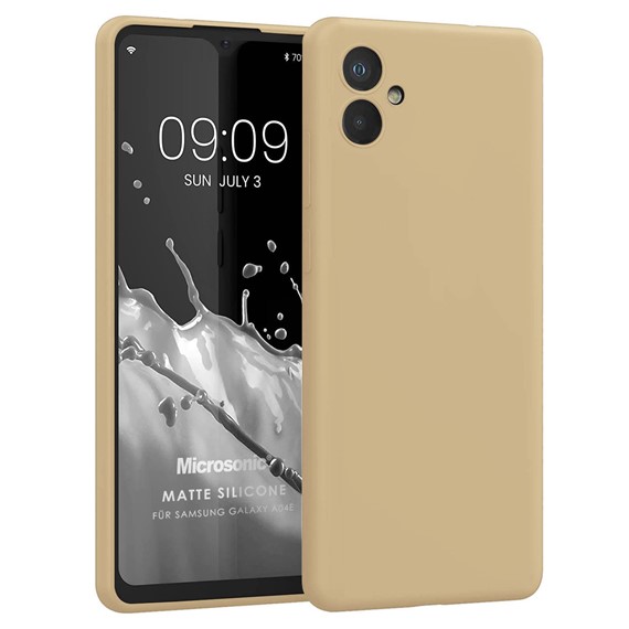 Microsonic Matte Silicone Samsung Galaxy A05 Kılıf Gold 1