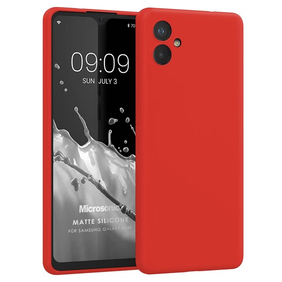 Microsonic Matte Silicone Samsung Galaxy A06 Kılıf Kırmızı 1