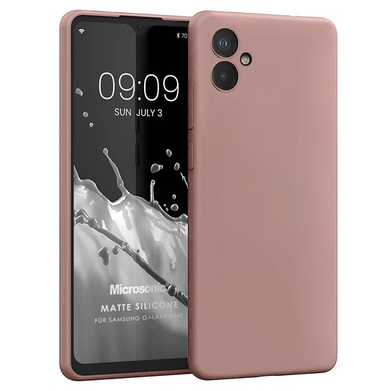 Microsonic Matte Silicone Samsung Galaxy A06 Kılıf Rose Gold 1