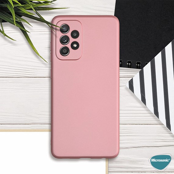 Microsonic Matte Silicone Samsung Galaxy A13 4G Kılıf Rose Gold 4