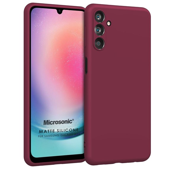 Microsonic Matte Silicone Samsung Galaxy A25 Kılıf Mor 1