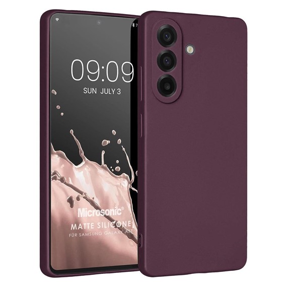 Microsonic Matte Silicone Samsung Galaxy A37 Kılıf Mor 1