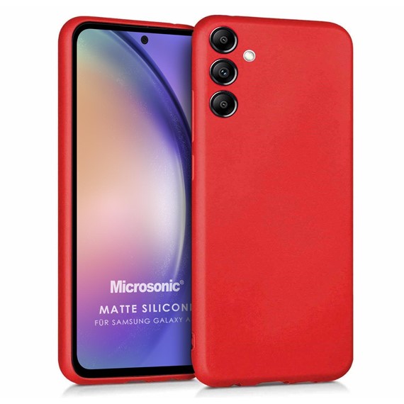 Microsonic Matte Silicone Samsung Galaxy A54 Kılıf Kırmızı 1