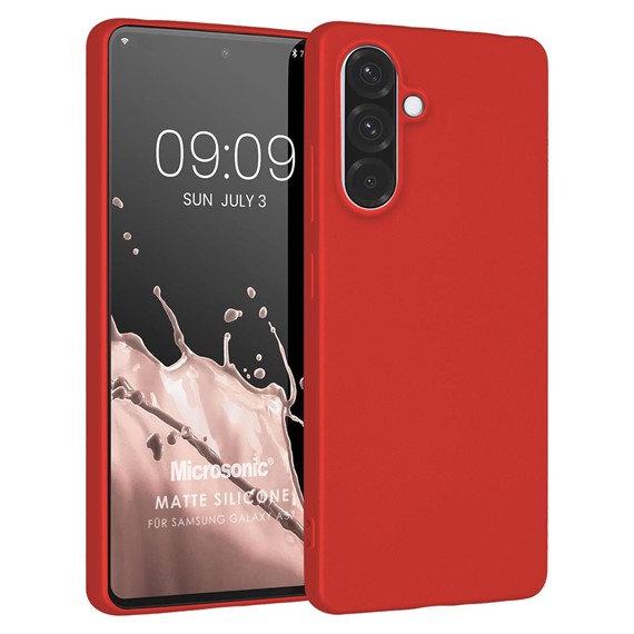 Microsonic Matte Silicone Samsung Galaxy A57 Kılıf Kırmızı 1