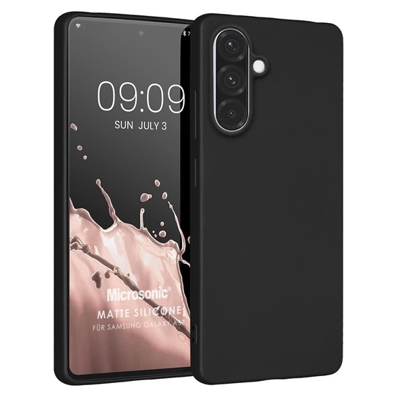 Microsonic Matte Silicone Samsung Galaxy A57 Kılıf Siyah 1