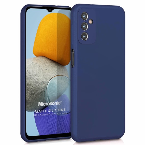 Microsonic Matte Silicone Samsung Galaxy M23 Kılıf Lacivert 1