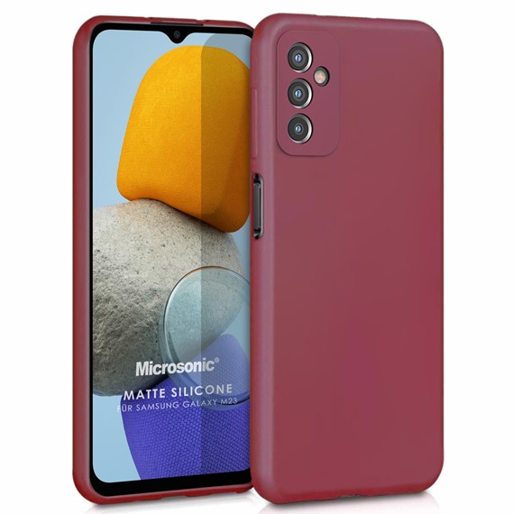 Microsonic Matte Silicone Samsung Galaxy M23 Kılıf Mor 1