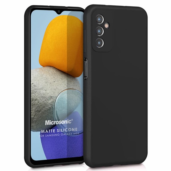 Microsonic Matte Silicone Samsung Galaxy M23 Kılıf Siyah 1