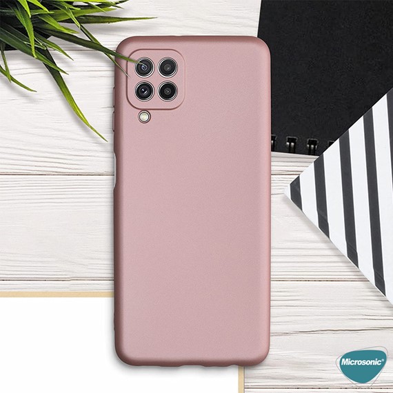 Microsonic Matte Silicone Samsung Galaxy M33 Kılıf Gold 4