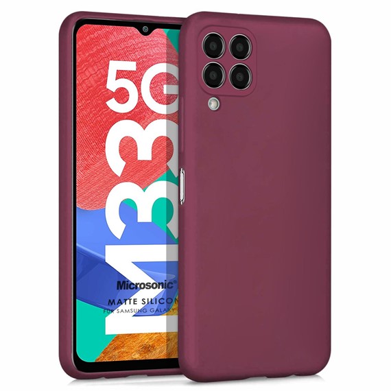 Microsonic Matte Silicone Samsung Galaxy M33 Kılıf Mor 1