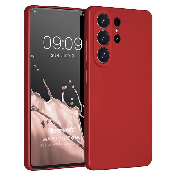 Microsonic Matte Silicone Samsung Galaxy S26 Ultra Kılıf Kırmızı 1