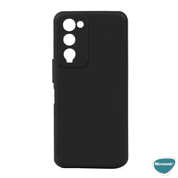 Microsonic Matte Silicone TECNO Camon 18 Kılıf Siyah 3