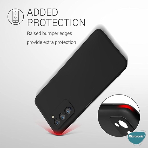 Microsonic Matte Silicone TECNO Camon 18 Premier Kılıf Siyah 4