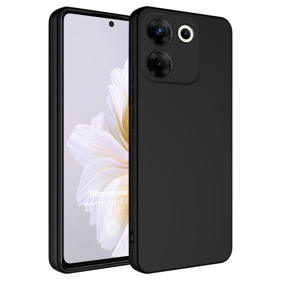 Microsonic Matte Silicone TECNO Camon 20 Pro 4G Kılıf Siyah 1