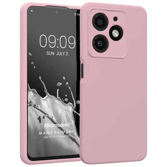 Microsonic Matte Silicone TECNO Spark 20C Kılıf Rose Gold 1