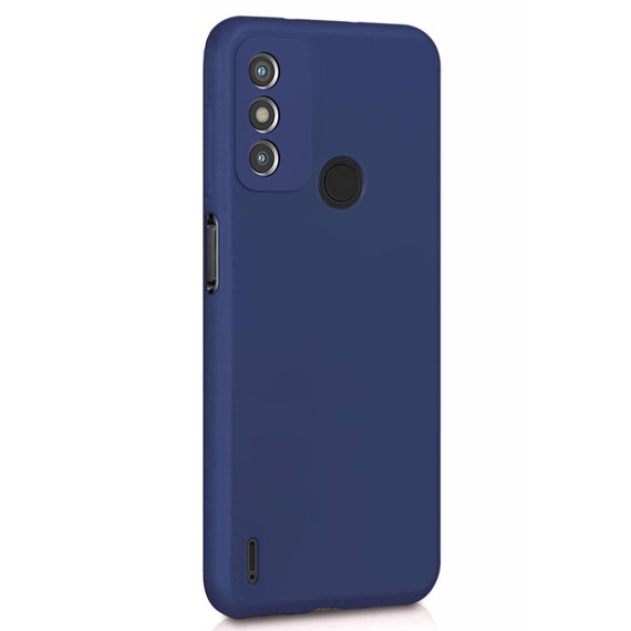 Microsonic Matte Silicone TECNO Spark 6 Go Kılıf Lacivert 2