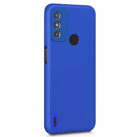 Microsonic Matte Silicone TECNO Spark 6 Go Kılıf Mavi 2