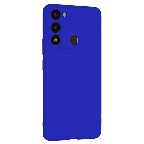 Microsonic Matte Silicone TECNO Spark 8C Kılıf Mavi 2