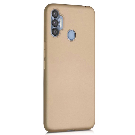 Microsonic Matte Silicone Tecno Spark 7 Pro Kılıf Gold 2