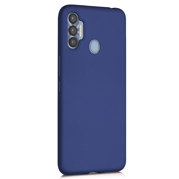 Microsonic Matte Silicone Tecno Spark 7 Pro Kılıf Lacivert 2