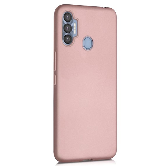 Microsonic Matte Silicone Tecno Spark 7 Pro Kılıf Rose Gold 2