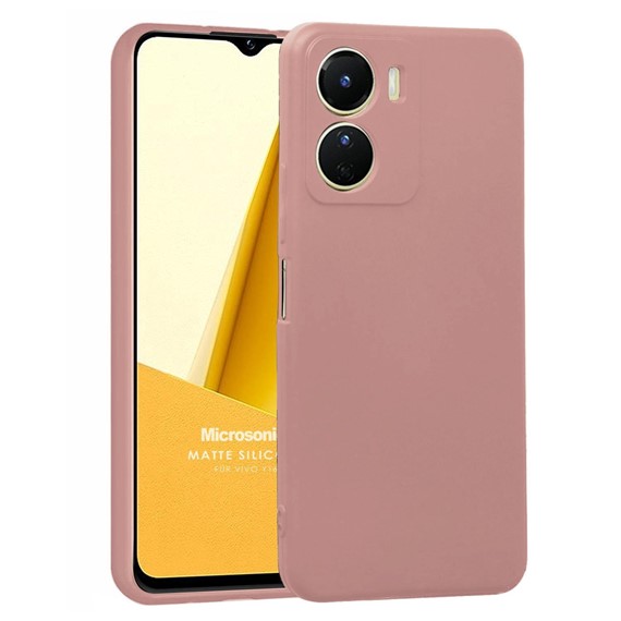 Microsonic Matte Silicone Vivo Y16 Kılıf Rose Gold 1